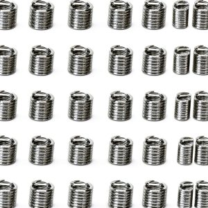 Estink 50Pcs Thread Inserts Wire Sleeve Repair Tool Fastener Hardware US Standard 5/16in 18x1.5D with Stainless Steel Threaded Sleeves for Aluminum Alloy Zinc Alloy Copper Plastic-0