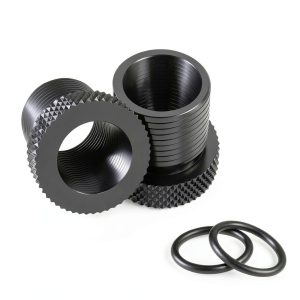 2 Pack Thread Protector 1/2x28 Thread to 3/4x16 with Rubber Washer Black Color Aluminum Convert (2 Pack)-0