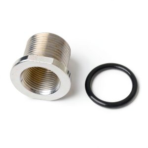 1/2x28 to 5/8x24 Stainless Steel Thread Protector with Rubber Washer (Silver)-0